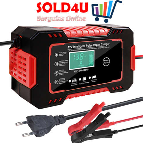 Battery Chargers - 12V 6A Battery Charger Intelligent Pulse Repair LCD ...